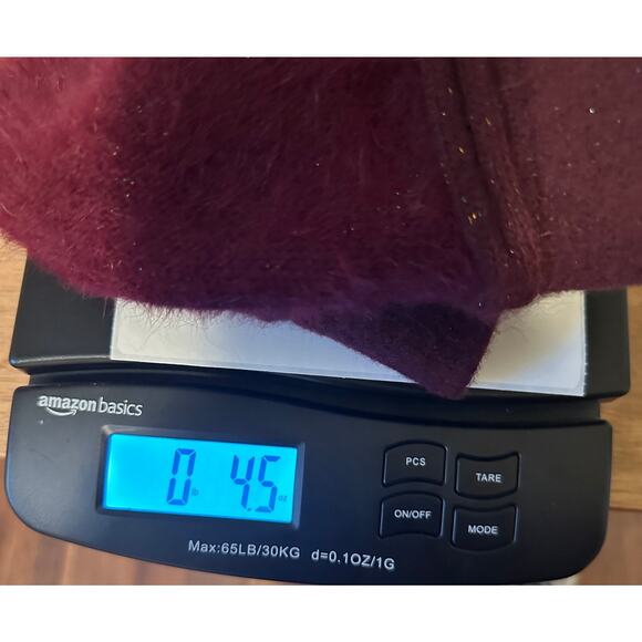 Nine West Maroon Wool Blend Rabbit Angora Bucket Hat Winter Cloche 12th man pin - Picture 7 of 7